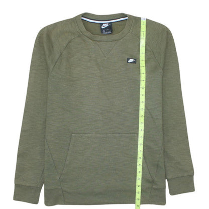 Nike Men's Green M Pullover Crew Neck Logo Sweatshirt