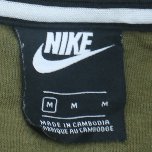 Nike Men's Green M Pullover Crew Neck Logo Sweatshirt