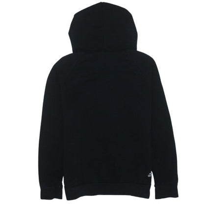 Adidas Womens Black Pullover Hoodie Large Logo Graphic Sweatshirt L