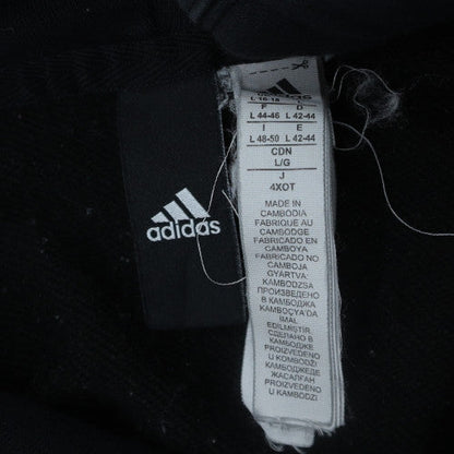 Adidas Womens Black Pullover Hoodie Large Logo Graphic Sweatshirt L