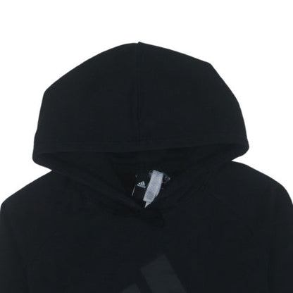 Adidas Womens Black Pullover Hoodie Large Logo Graphic Sweatshirt L