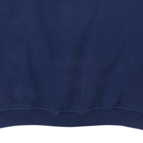 Adidas Men Blue Fleece Pullover Sweatshirt L Sports Vintage