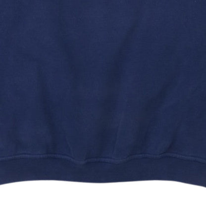 Adidas Men Blue Fleece Pullover Sweatshirt L Sports Vintage