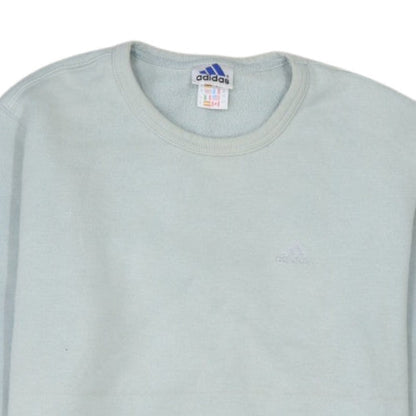 Adidas Women’s Light Blue Crew Neck Pullover Sweatshirt Size 14