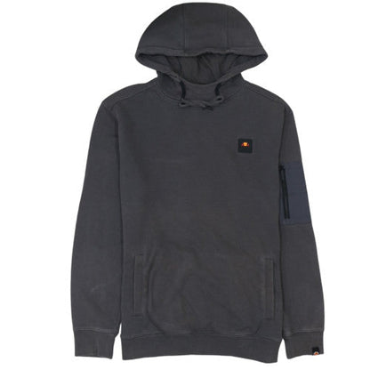 Ellesse Mens Black Pullover Hoodie M Cotton Blend Drawstring Pocket