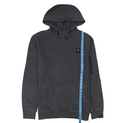 Ellesse Mens Black Pullover Hoodie M Cotton Blend Drawstring Pocket