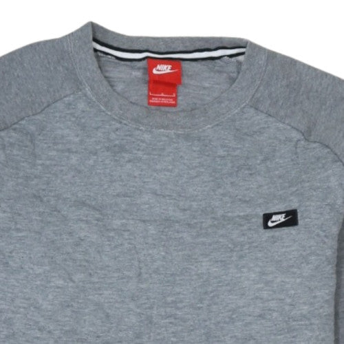 Nike Men's Grey Crew Neck Pullover Sweatshirt Size L