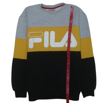 Fila Men's Multicoloured Logo Crew Neck Sweatshirt Size M