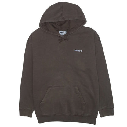 Adidas Womens Brown Pullover Hoodie XL Relaxed Fit Cotton Blend