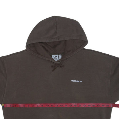 Adidas Womens Brown Pullover Hoodie XL Relaxed Fit Cotton Blend