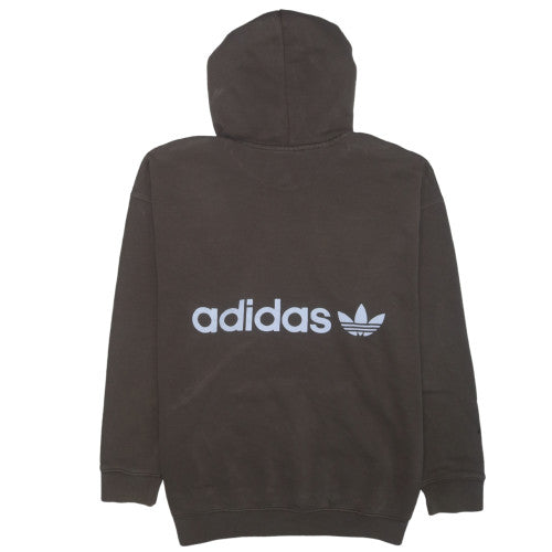 Adidas Womens Brown Pullover Hoodie XL Relaxed Fit Cotton Blend