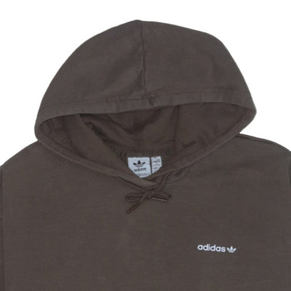 Adidas Womens Brown Pullover Hoodie XL Relaxed Fit Cotton Blend