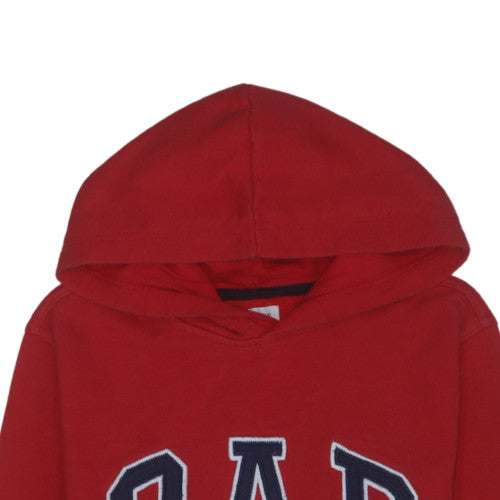 GAP Kids Boys Red Pullover Hoodie XL 12-13 Years Cotton Blend Logo