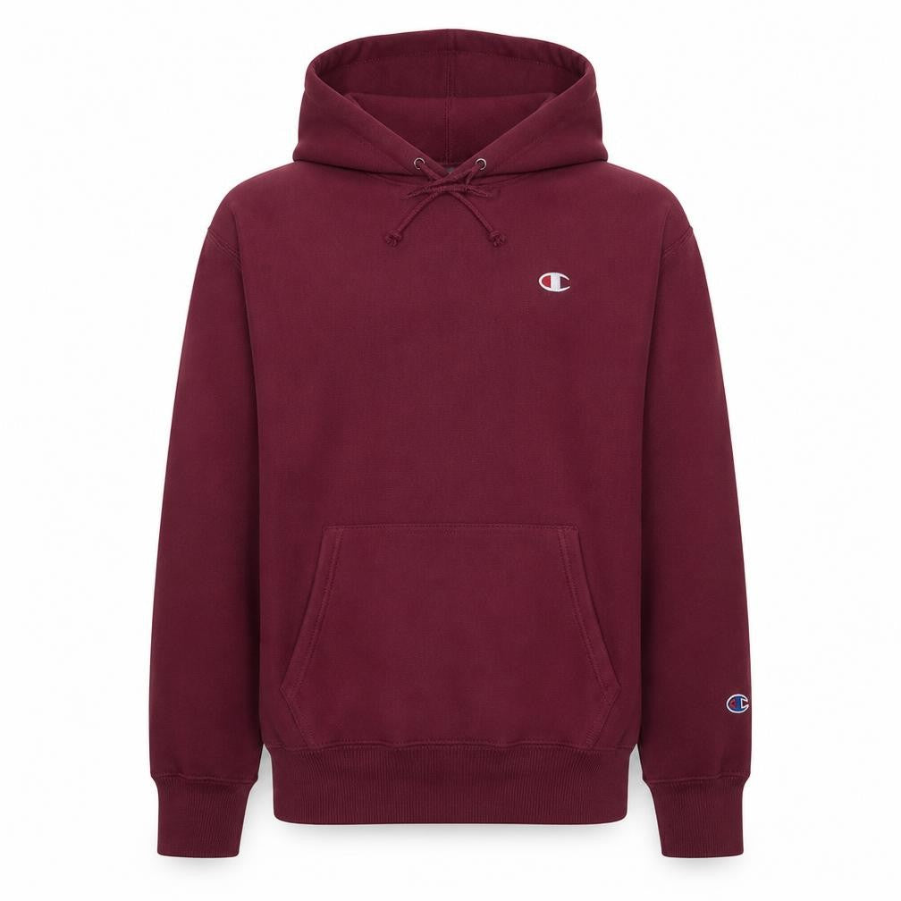 Champion Men's Red Pullover Hoodie L Regular Reverse Weave