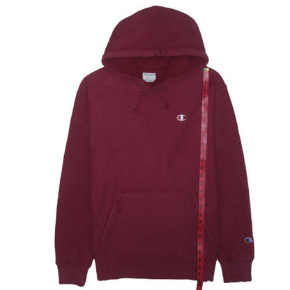 Champion Men's Red Pullover Hoodie L Regular Reverse Weave