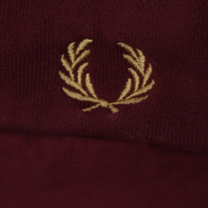 Fred Perry Women's Burgundy Sweatshirt UK 10 Crew Neck Cotton Blend