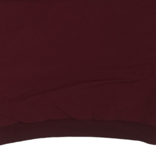 Fred Perry Women's Burgundy Sweatshirt UK 10 Crew Neck Cotton Blend