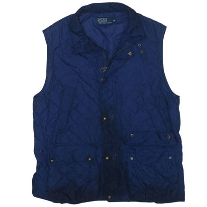 Ralph Lauren Men's Blue Quilted Waistcoat M Padded Casual Outdoor