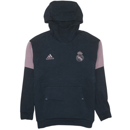adidas Men's Black Pullover Hoodie XL Real Madrid Fleece Sweatshirt