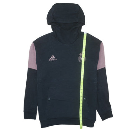 adidas Men's Black Pullover Hoodie XL Real Madrid Fleece Sweatshirt