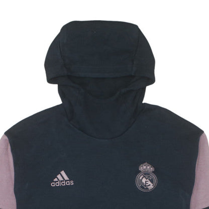 adidas Men's Black Pullover Hoodie XL Real Madrid Fleece Sweatshirt
