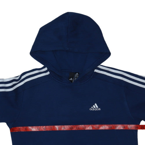 Adidas Men’s Blue Pullover Hoodie XS Fleece Sports Sweatshirt