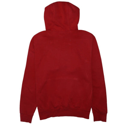 Nike Mens Red Pullover Hoodie Size L Graphic Fleece Sweatshirt
