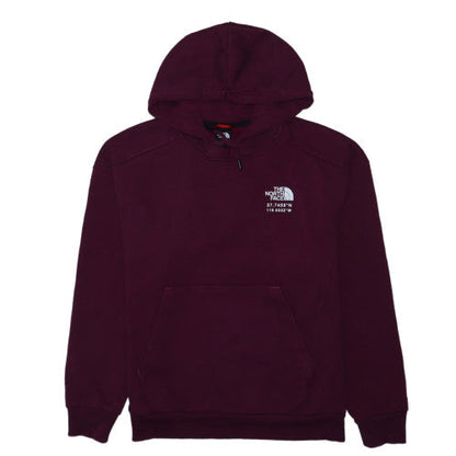 The North Face Womens Burgundy Pullover Hoodie Medium Cotton Blend