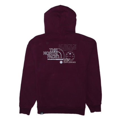 The North Face Womens Burgundy Pullover Hoodie Medium Cotton Blend