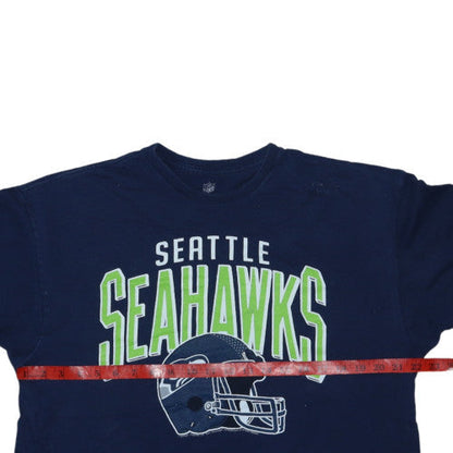 NFL Team Apparel Men's Navy Seattle Seahawks T-Shirt Size 2XL