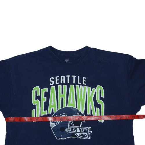 NFL Team Apparel Men's Navy Seattle Seahawks T-Shirt Size 2XL