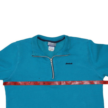Reebok Women’s Blue 1/4 Zip Pullover Sweatshirt Size 14