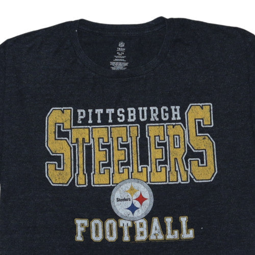 NFL Team Apparel Men's Black XL Pittsburgh Steelers Graphic T-Shirt
