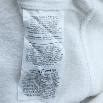 Nike Men's White Small Pullover Crew Neck Fleece Sweatshirt