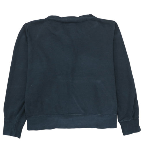 Nike Women Black 1X Pullover Half Zip Sweatshirt with Logo