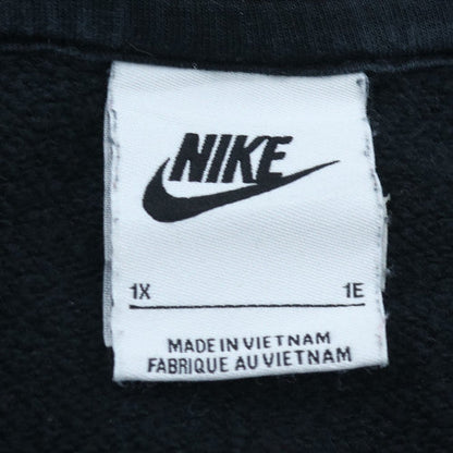 Nike Women Black 1X Pullover Half Zip Sweatshirt with Logo