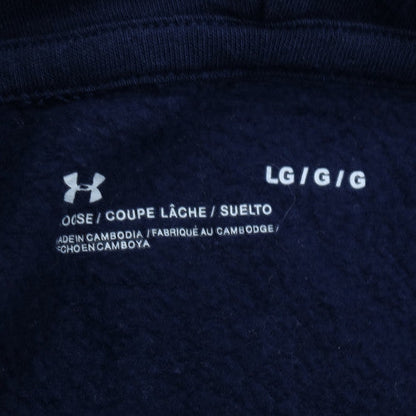 Under Armour Men's Blue Pullover Hoodie L Fleece Relaxed Fit