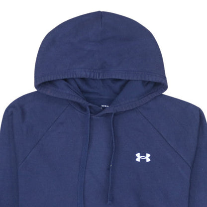 Under Armour Men's Blue Pullover Hoodie L Fleece Relaxed Fit