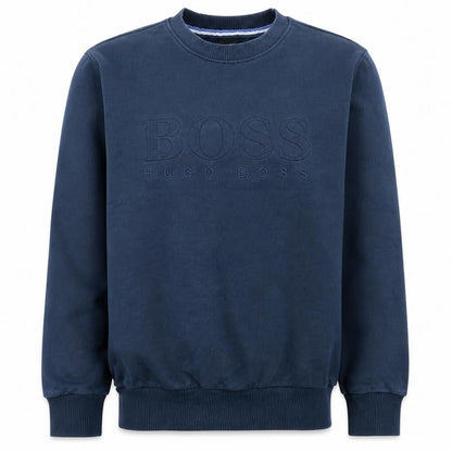 Hugo Boss Men's Blue Crew Neck Pullover Sweatshirt L