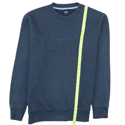 Hugo Boss Men's Blue Crew Neck Pullover Sweatshirt L