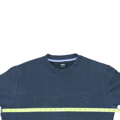 Hugo Boss Men's Blue Crew Neck Pullover Sweatshirt L