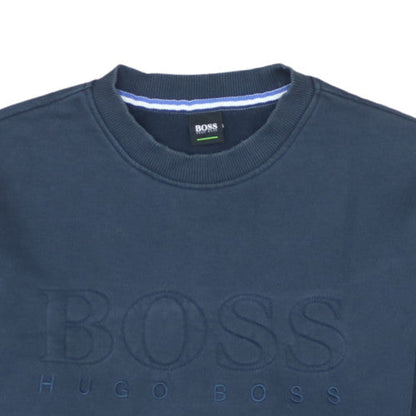 Hugo Boss Men's Blue Crew Neck Pullover Sweatshirt L