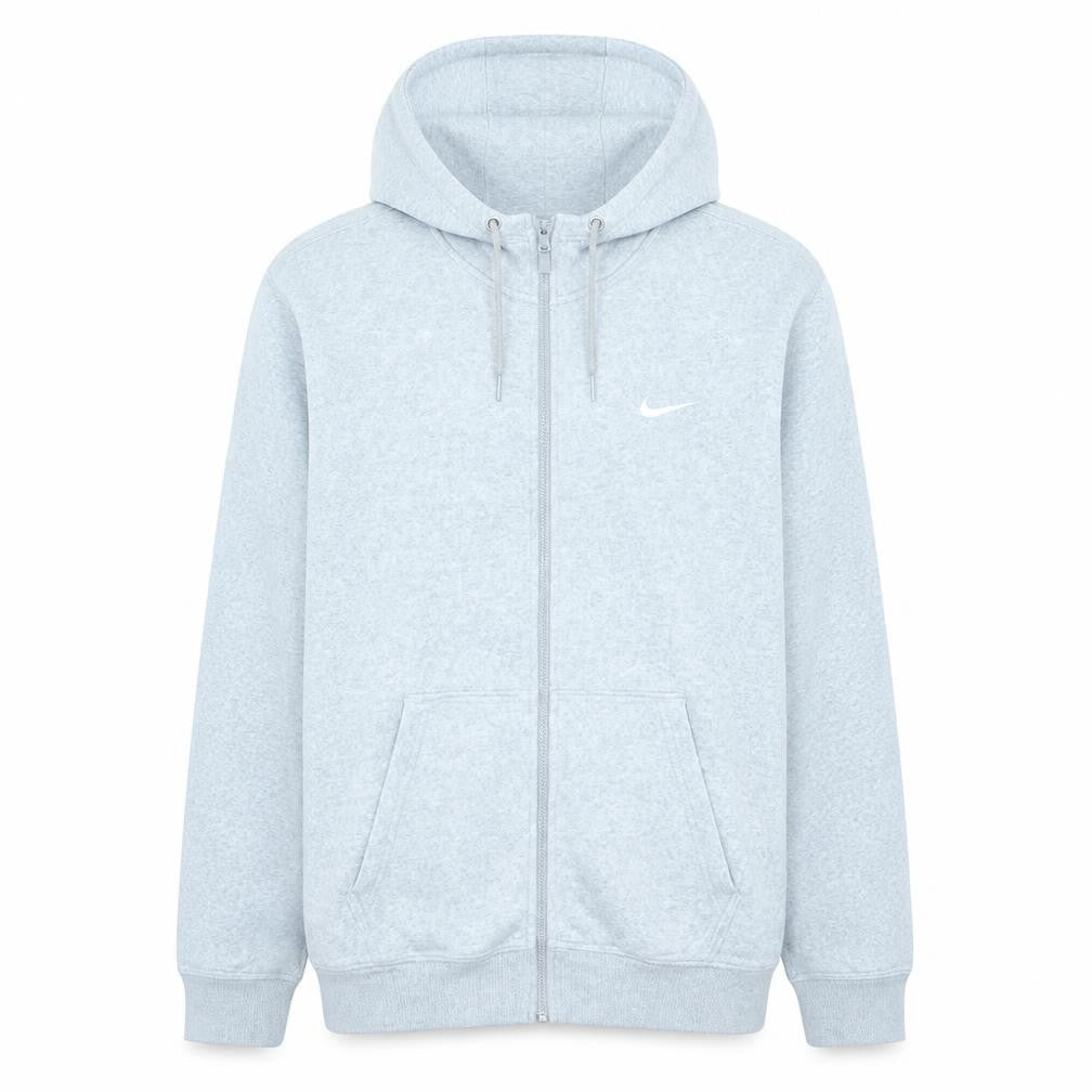 Nike Men's Grey Full Zip Hoodie Size L Fleece Sportswear
