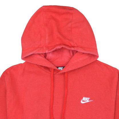 Nike Men's Red Pullover Hoodie L Logo Fleece Sportswear