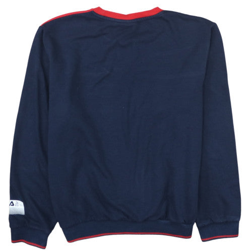 Fila Womens Navy Red Crew Neck Pullover Sweatshirt XL