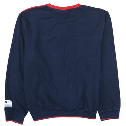 Fila Womens Navy Red Crew Neck Pullover Sweatshirt XL