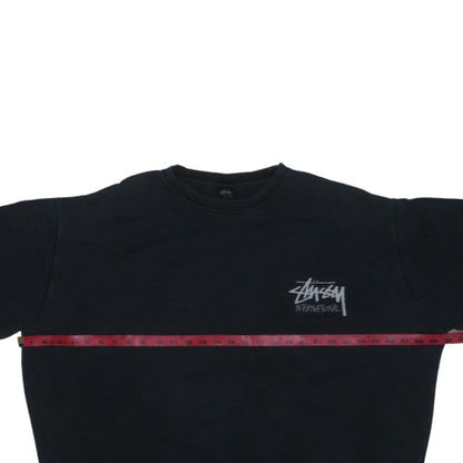 Stussy Men’s Black XL Pullover Crew Neck Fleece Sweatshirt