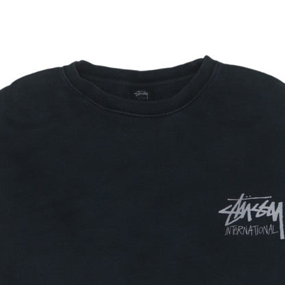 Stussy Men’s Black XL Pullover Crew Neck Fleece Sweatshirt