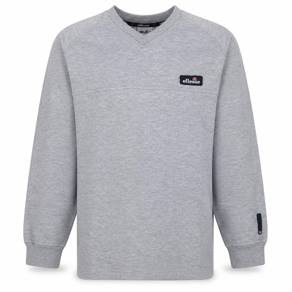 Ellesse Mens Grey V-Neck Pullover Sweatshirt Size M
