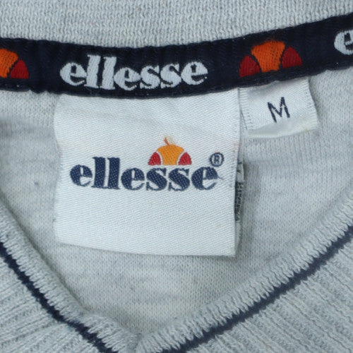 Ellesse Mens Grey V-Neck Pullover Sweatshirt Size M